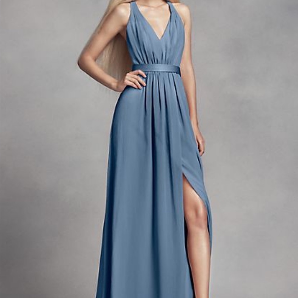 Vera Wang Steel Blue Bridesmaid Dress